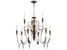 Quorum Salento 9-Light Vintage Copper Brown Candelabra Chandelier