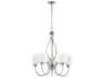 Quorum Spencer 5-Light Classic Nickel Glass Bell Chandelier