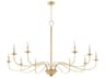Quorum Maryse 10-Light Aged Brass Candelabra Chandelier