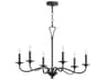 Quorum Maryse 6-Light Matte Black Candelabra Chandelier