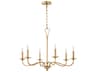 Quorum Maryse 6-Light Aged Brass Candelabra Chandelier