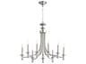 Quorum Rossington 9-Light Satin Nickel Candelabra Chandelier