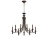 Quorum Rossington 9-Light Oiled Bronze Candelabra Chandelier