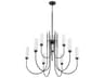 Quorum Jerome 9-Light Matte Black Candelabra Chandelier