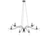 Quorum Lorelei 6-Light Matte Black Candelabra Chandelier