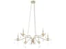 Quorum Lorelei 6-Light Aged Silver Leaf Candelabra Chandelier