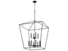 Quorum Gabriel 12-Light Noir Black Candelabra Tiered Chandelier