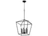 Quorum Gabriel 6-Light Noir Black Chandelier