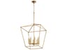 Quorum Gabriel 8-Light Gold Leaf Candelabra Chandelier