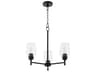 Quorum Wallinger 3-Light Matte Black Chandelier