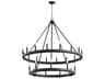 Quorum Aura 25-Light Noir Black Candelabra Tiered Chandelier