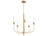 Quorum Sheridan 5-Light Aged Brass Chandelier