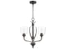 Quorum Jardin 3-Light Oiled Bronze With Clear Seeded Glass Bell Chandelier