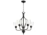 Quorum Jardin 5-Light Oiled Bronze With Clear Seeded Glass Bell Chandelier