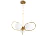Quorum Belmont 3-Light Aged Brass Glass Globe Chandelier