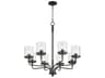 Quorum Starky 8-Light Matte Black Chandelier