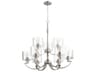 Quorum Dakota 9-Light Satin Nickel Drum Tiered Chandelier