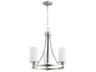Quorum Lancaster 3-Light Satin Nickel Glass Cylinder Chandelier