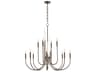 Quorum Summit 12-Light Dark Brass Candelabra Chandelier