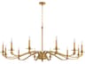 Quorum Chantelle 12-Light Brushed Brass Candelabra Chandelier