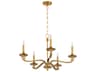 Quorum Chantelle 5-Light Brushed Brass Candelabra Chandelier