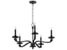 Quorum Chantelle 5-Light Matte Black Candelabra Chandelier