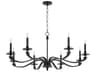 Quorum Chantelle 8-Light Matte Black Candelabra Chandelier