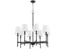 Quorum Belshaw 8-Light Matte Black Candelabra Chandelier