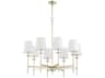 Quorum Belshaw 8-Light Aged Silver Leaf Candelabra Chandelier
