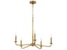Quorum Rutherford 5-Light Brushed Brass Candelabra Chandelier