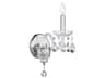 Quorum Bohemian Katerina 1-Light Chrome Crystal Wall Sconce