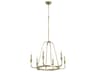 Quorum Marquee 6-Light Aged Silver Leaf Candelabra Round Chandelier