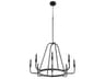 Quorum Marquee 8-Light Noir Black Candelabra Round Chandelier