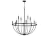 Quorum Tribute 12-Light Matte Black Candelabra Chandelier