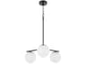 Quorum Jasper 3-Light Matte Black Globe Chandelier