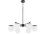 Quorum Jasper 3-Light Matte Black Globe Chandelier