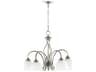 Quorum Spencer 5-Light Classic Nickel White Glass Bell Chandelier