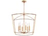 Quorum Mantle 6-Light Gold Leaf Pendant