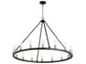 Quorum Paxton 16-Light6-Light Noir With Aged Brass Black Round Chandelier