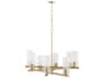 Quorum Mercier 8-Light Aged Brass Cylinder Chandelier