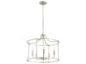 Quorum Olympus 5-Light Satin Nickel Candelabra Drum Chandelier
