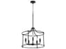 Quorum Olympus 5-Light Noir Black Candelabra Drum Chandelier