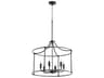 Quorum Olympus 6-Light Noir Black Candelabra Drum Chandelier