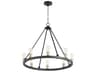 Quorum Paxton 8-Light Noir With Aged Brass Black Round Chandelier