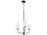 Quorum Harmony 3-Light Matte Black Cylinder Chandelier