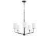 Quorum Harmony 5-Light Matte Black Cylinder Chandelier