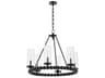 Quorum Lee Boulevard 6-Light Matte Black Cylinder Chandelier