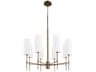 Quorum Hamilton 8-Light Dark Brass Cylinder Chandelier