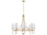 Quorum Lee Boulevard 8-Light Aged Brass Cylinder Chandelier