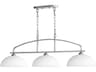 Quorum Reyes 3-Light Classic Nickel Glass Bowl Island Pendant